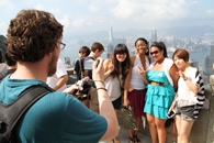 Students captured the stunning view of Hong Kong at the Victoria Peak.